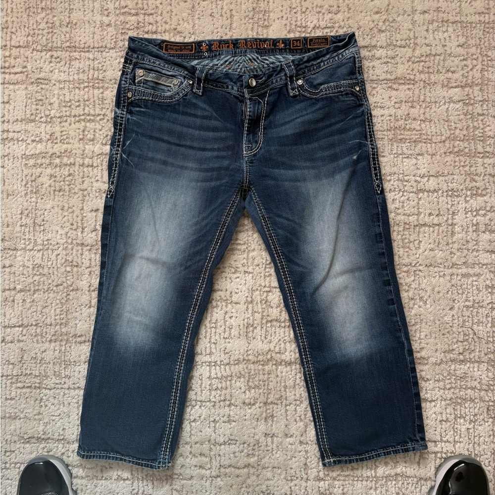 Rock Revival Dark Blue Relaxed porsha Jeans